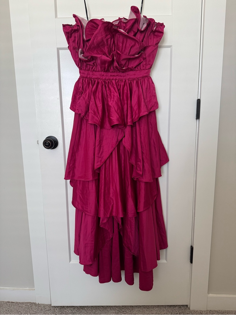 Amur Judah Scallop Pleated Dress in berry blush - Picture 6 of 9